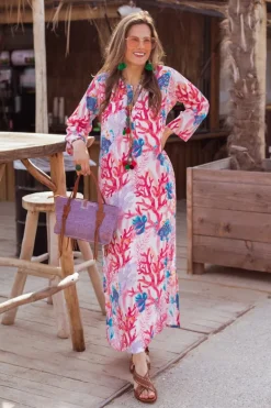 Blue Fish Coral Dress
