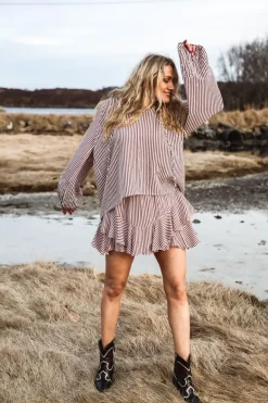 Breezy Blouse Rusty Stripe