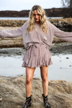 Breezy Blouse Rusty Stripe