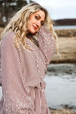 Breezy Blouse Rusty Stripe