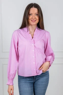 Brielle Stripe Shirt Light Pink