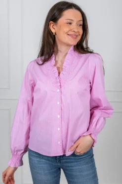 Brielle Stripe Shirt Light Pink