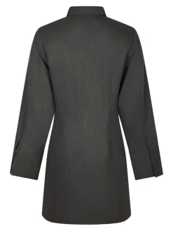 Cajsa Solid Shirt Dress Dark Grey