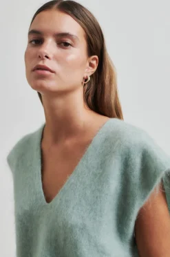 Camryn Knit Vest Slate Green