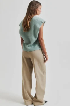 Camryn Knit Vest Slate Green