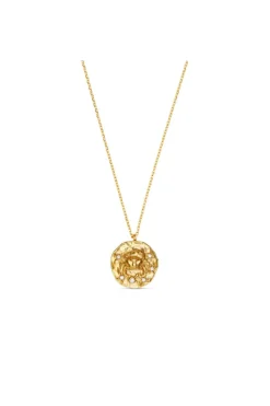 Cancer Zodiac Necklace Pale Gold