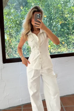 Celina Pants White