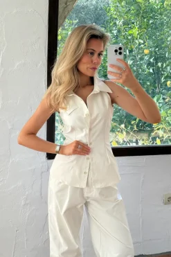 Celina Pants White