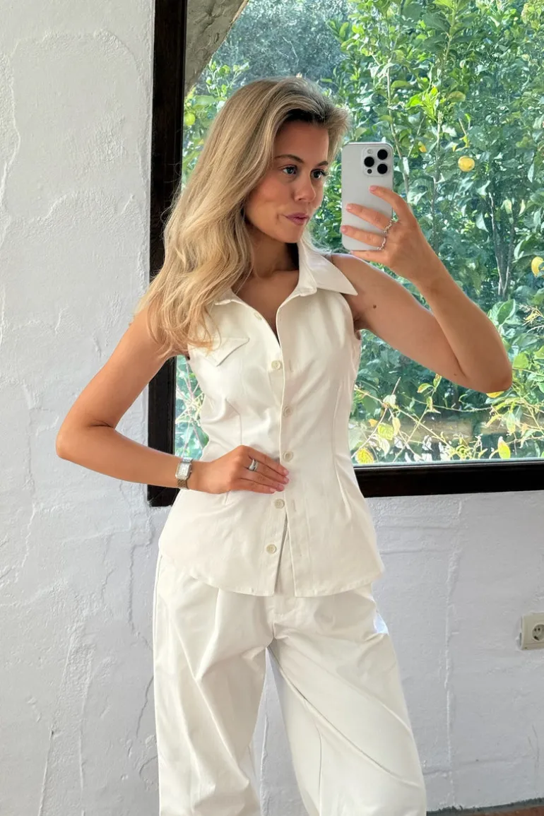 Celina Pants White