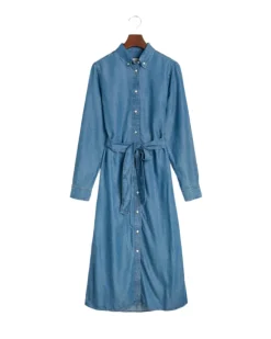 Chambray Shirt Dress Light Indigo