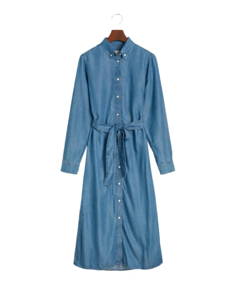 Chambray Shirt Dress Light Indigo