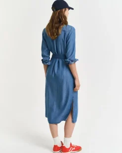 Chambray Shirt Dress Light Indigo