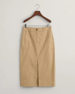 Chino Slit Skirt Dark Khaki