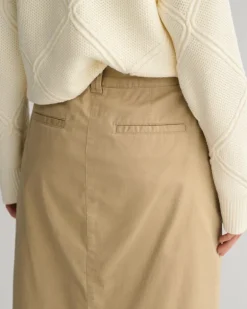 Chino Slit Skirt Dark Khaki
