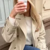 Cilo Short Trenchcoat Island Fossil