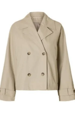 Cilo Short Trenchcoat Island Fossil