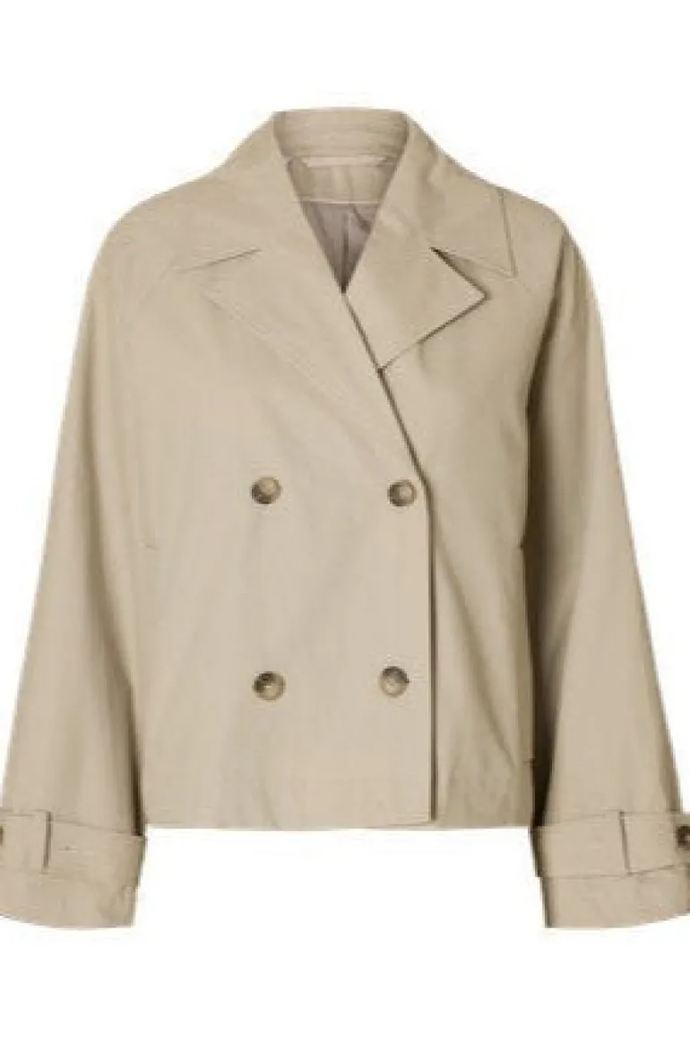 Cilo Short Trenchcoat Island Fossil
