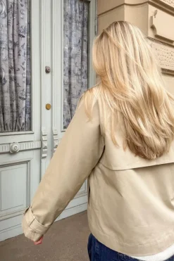 Cilo Short Trenchcoat Island Fossil