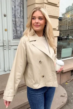 Cilo Short Trenchcoat Island Fossil