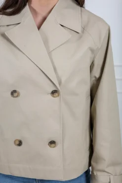 Cilo Short Trenchcoat Island Fossil