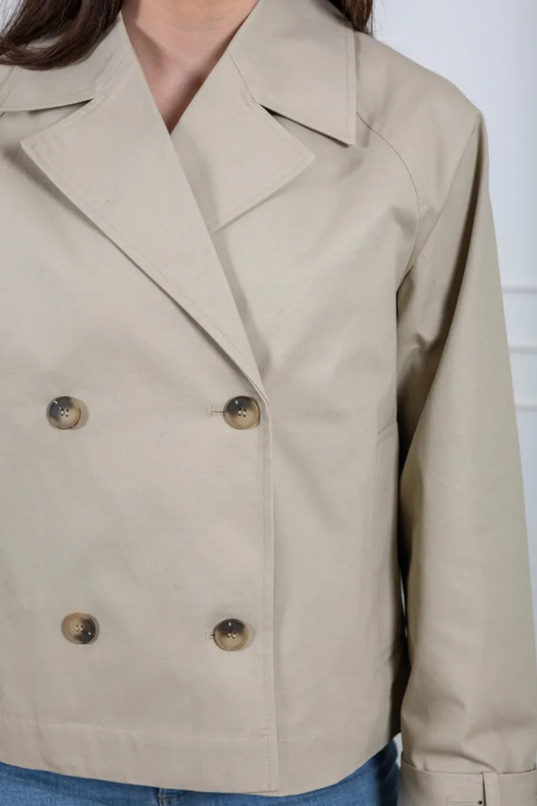 Cilo Short Trenchcoat Island Fossil
