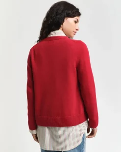 Classic Cotton Cardigan Ruby Red
