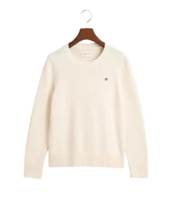 Classic Cotton Crew Neck Sweater Cream