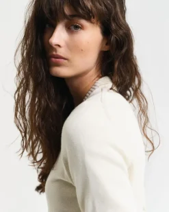 Classic Cotton Crew Neck Sweater Cream