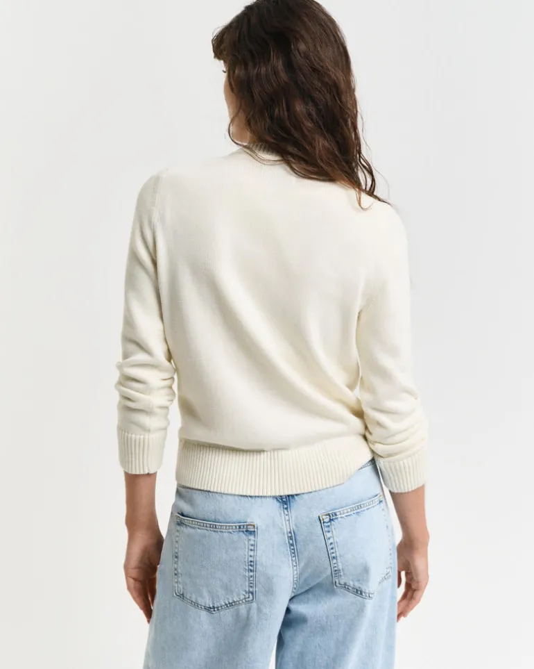 Classic Cotton Crew Neck Sweater Cream