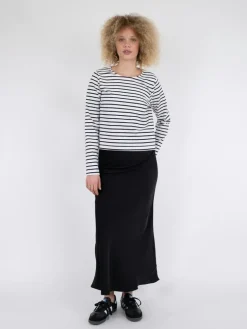 Claudio Stripe Blouse Navy