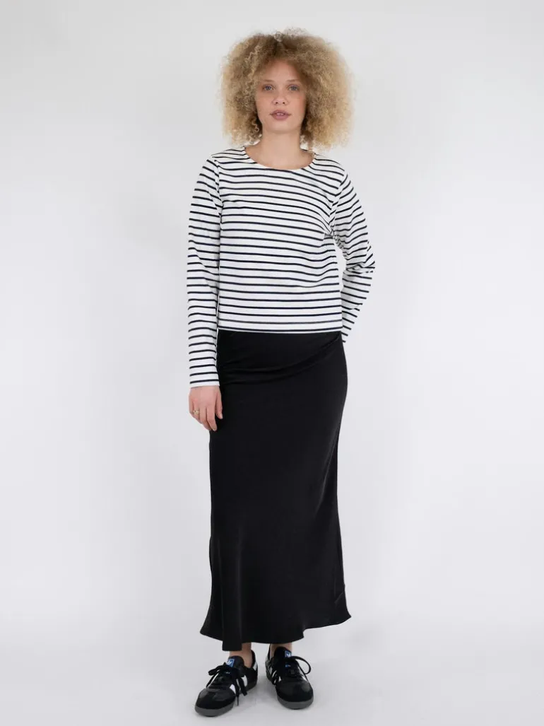 Claudio Stripe Blouse Navy