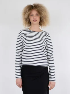 Claudio Stripe Blouse Navy
