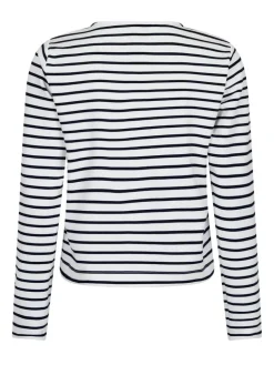 Claudio Stripe Blouse Navy