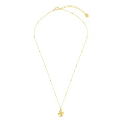 Clover Charm Necklace Pale Gold