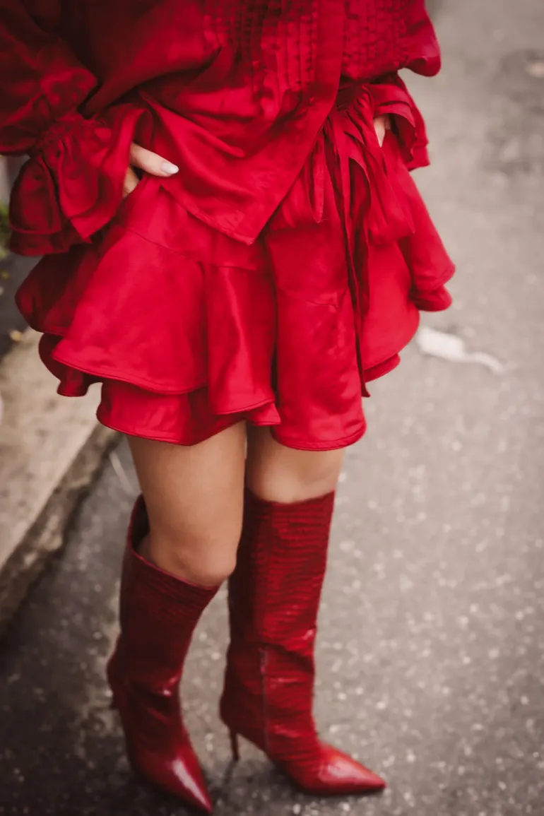 Coco Party Skirt Shorts Red