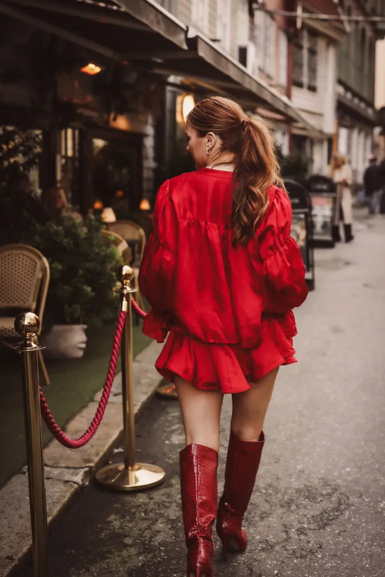 Coco Party Skirt Shorts Red