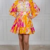 Cotton Slub Mini Dress Poppy Purple