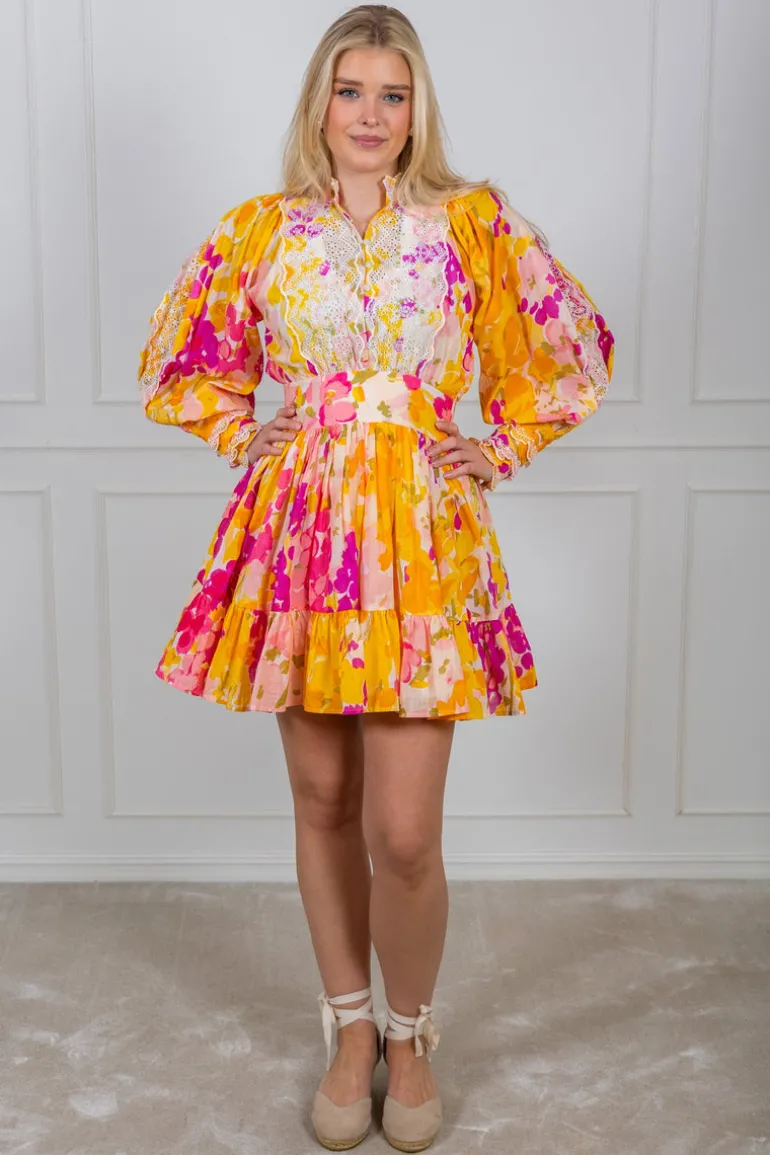 Cotton Slub Mini Dress Poppy Purple
