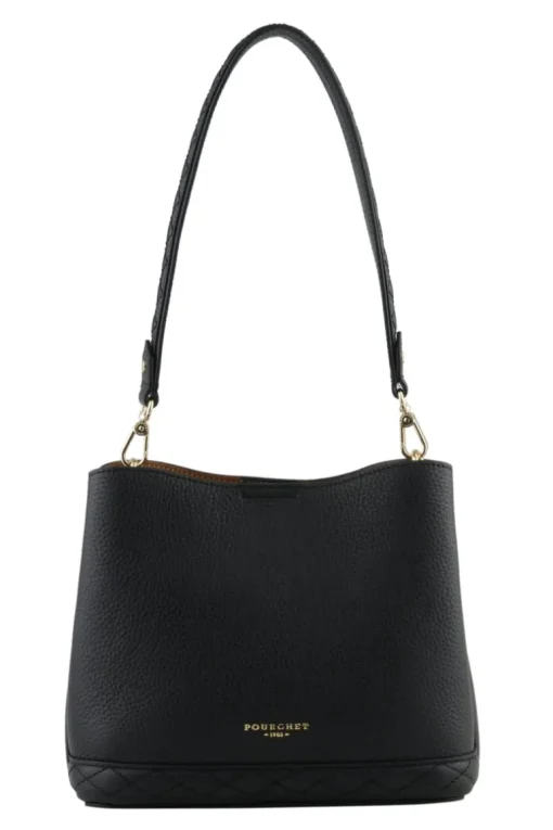 Cowhide leather Small Size Hobo Bag Noir
