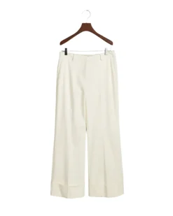 Creased Turn-Up Pants Eggshell