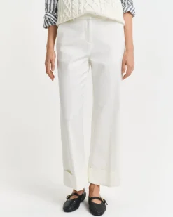 Creased Turn-Up Pants Eggshell