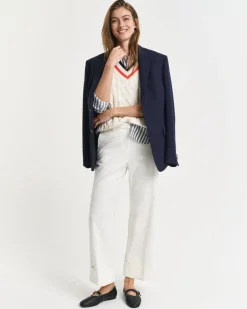 Creased Turn-Up Pants Eggshell