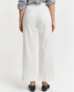 Creased Turn-Up Pants Eggshell