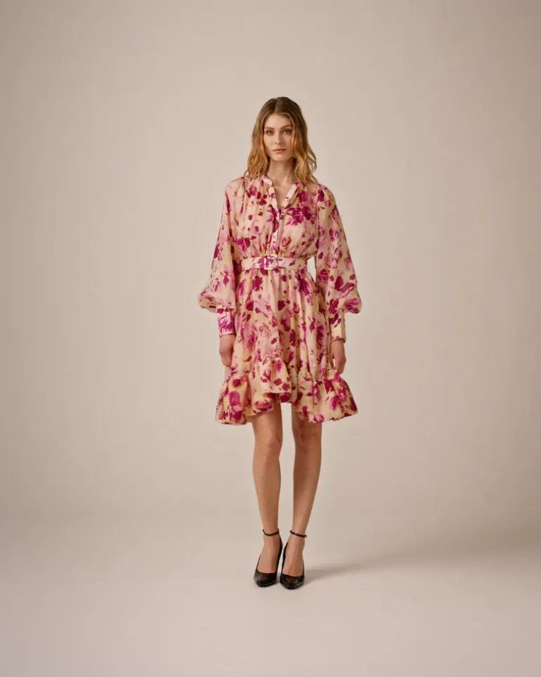 Cupro Mini Dress Rose Bed