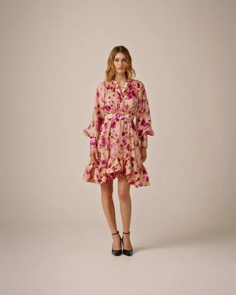 Cupro Mini Dress Rose Bed