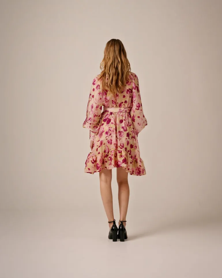 Cupro Mini Dress Rose Bed