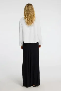 Dahlia Ls Broderi Shirt Bright White
