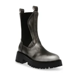 Disclose Ankle Boots Pewter Distressed Leather