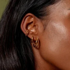 Double Illusion Mid Size Earring Pale Gold