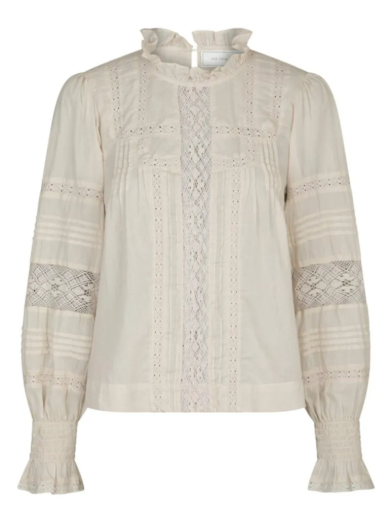 Ebba S Voile Blouse Ivory